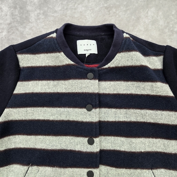 Suncoo NWT Darcy Jacket Night Blue Wool Button Up Jacket - Picture 5 of 15